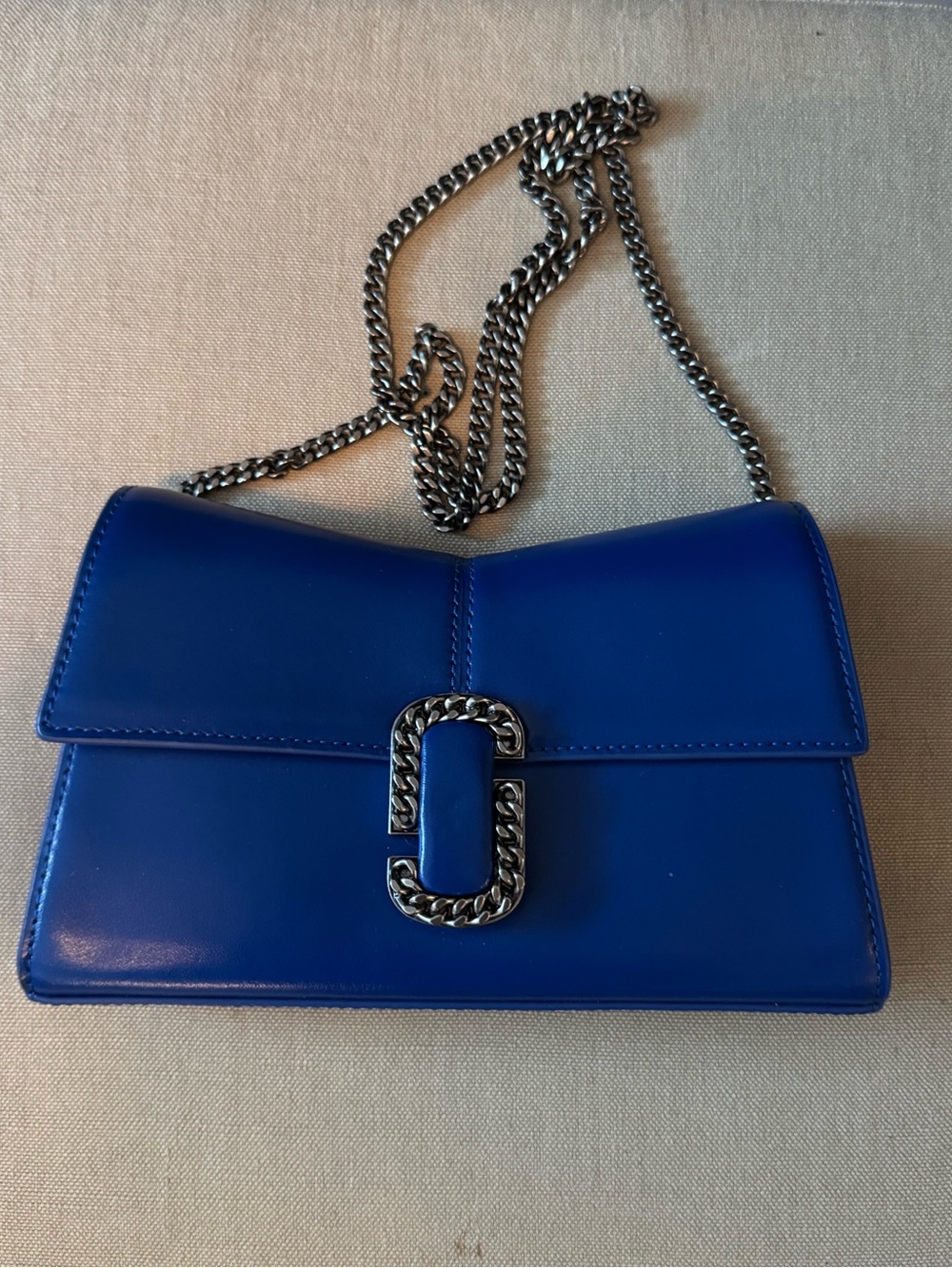 Marc Jacobs Electric Blue Chain Crossbody Bag